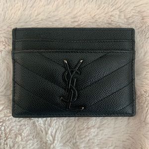 Saint Laurent Monogram Leather Card Case